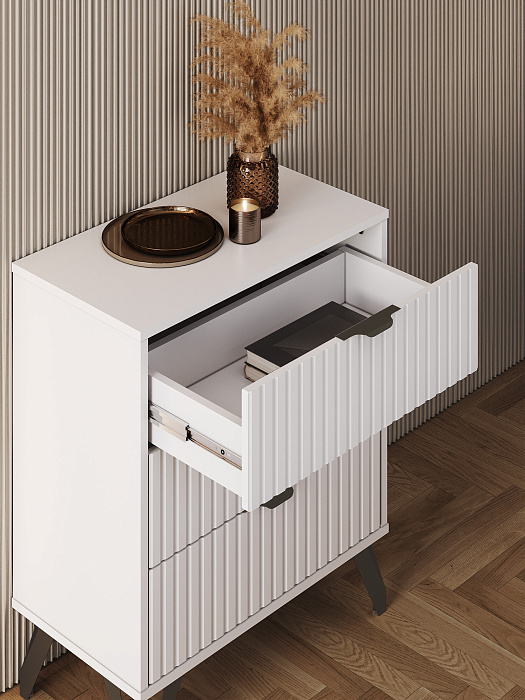 Комод RIDBERG LUGANO мини 3Я (White/Black) купить в интернет-магазине icover