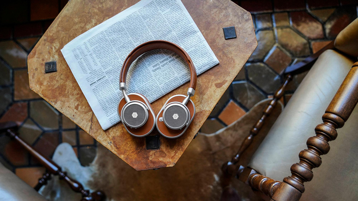 Bluetooth-наушники с микрофоном Master&Dynamic MW65 ANC (Silver Metal/Brown Leather) купить в интернет-магазине icover