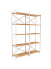 Стеллаж двойной лофт RIDBERG CHICAGO 5 полок (Oak/White) купить в интернет-магазине icover