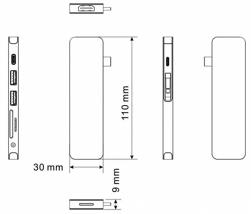 USB-концентратор HyperDrive Solo GN21D для MacBook (Silver) купить в интернет-магазине icover