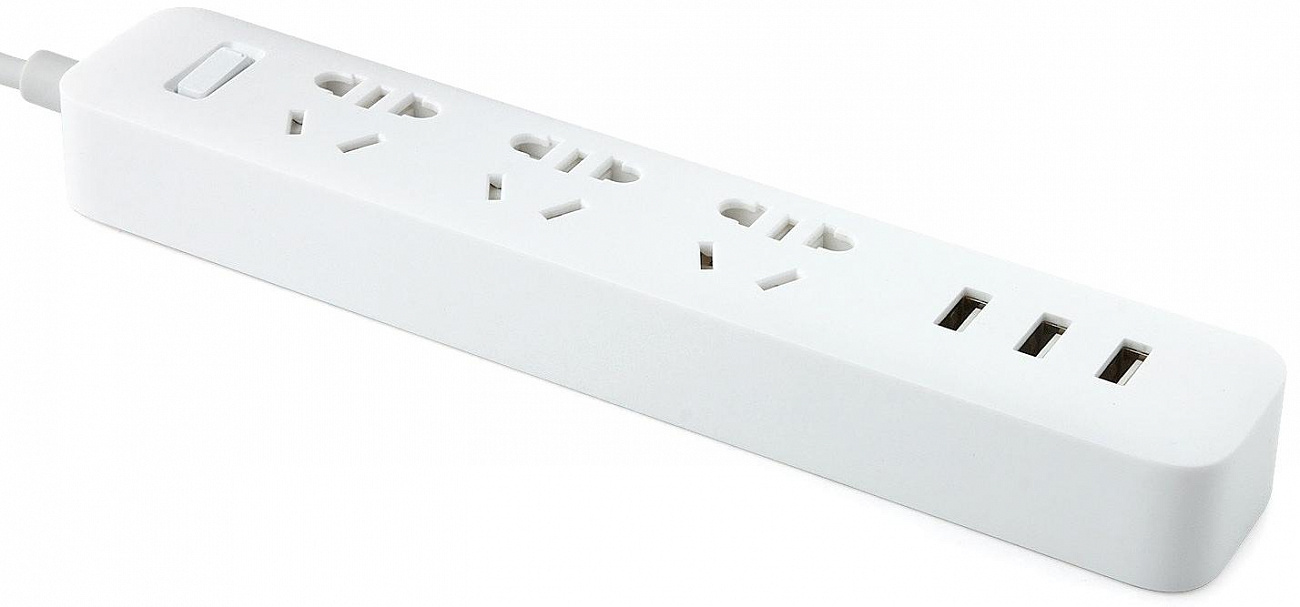 Сетевой фильтр Xiaomi Mi Power Strip 3xUSB NRB4030GL (White) купить в интернет-магазине icover