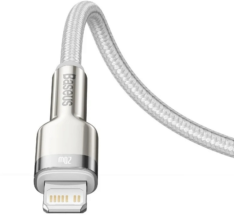 Кабель Baseus Cafule Metal (CATLJK-A02) USB-C/Lightning 1m (White) купить в интернет-магазине icover