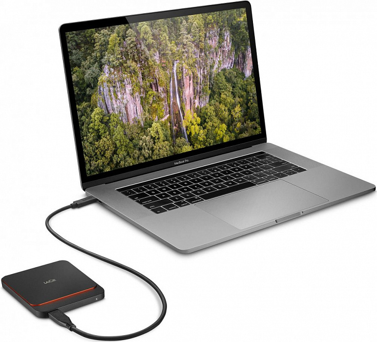 Внешний накопитель LaCie Portable 2.5" USB-C 3.1 500Gb SSD STHK500800 (Black) купить в интернет-магазине icover