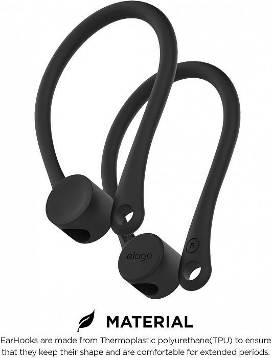 Держатель Elago Earhook (EAP-HOOKS) для наушников Apple AirPods (Black) купить в интернет-магазине icover