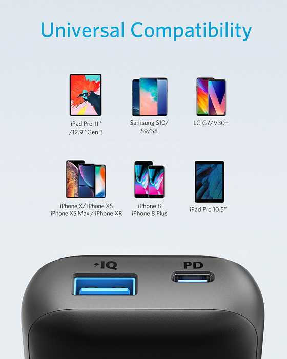 Внешний аккумулятор Anker PowerCore PD Redux (A1239) USB-C 10000 mAh (Black) купить в интернет-магазине icover