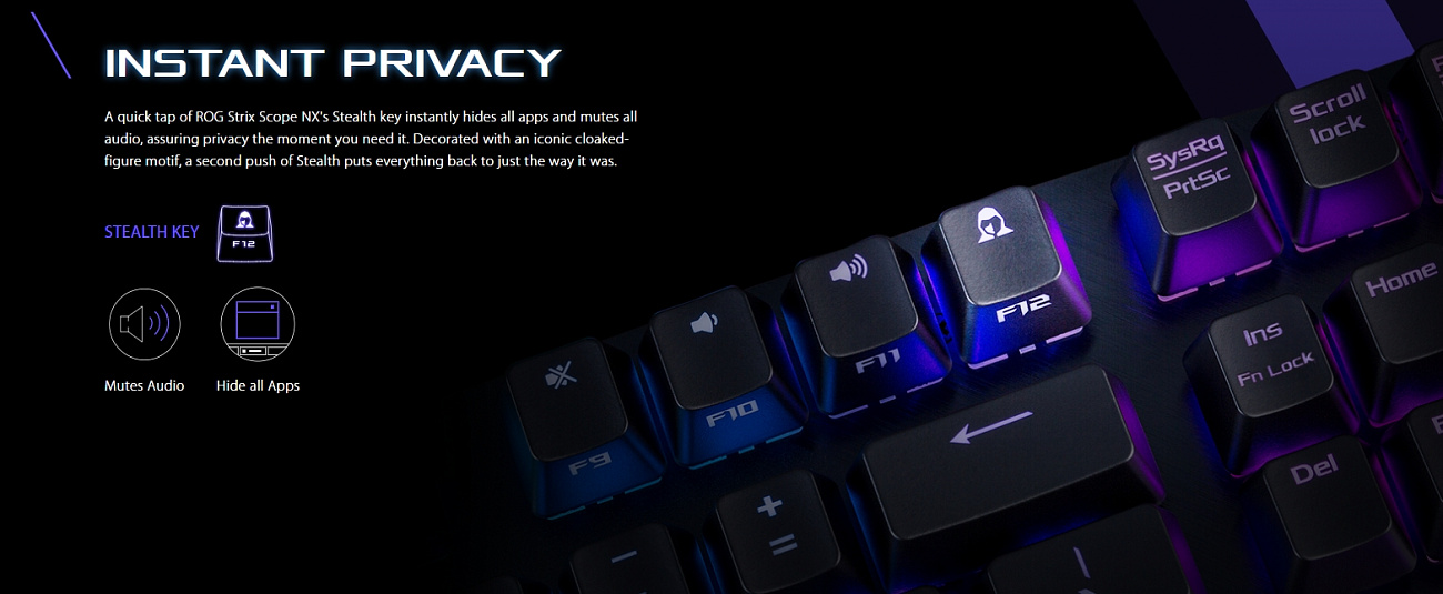 Игровая клавиатура Asus ROG Strix Scope NX Red Switches (90MP0186-B0RA00) купить в интернет-магазине icover