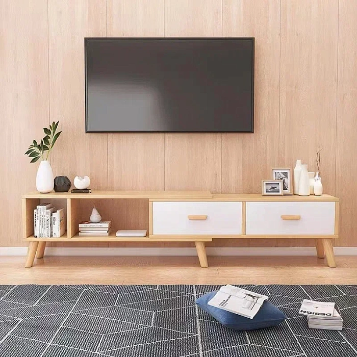 Тумба под ТВ Ridberg HOFLAND раздвижная 120/198 x 30 x 42 см (White) купить в интернет-магазине icover