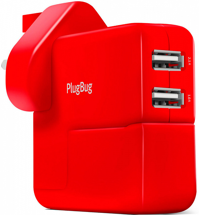 Сетевое зарядное устройство Twelve South PlugBug Duo (12-1706) для MacBook (Red) купить в интернет-магазине icover