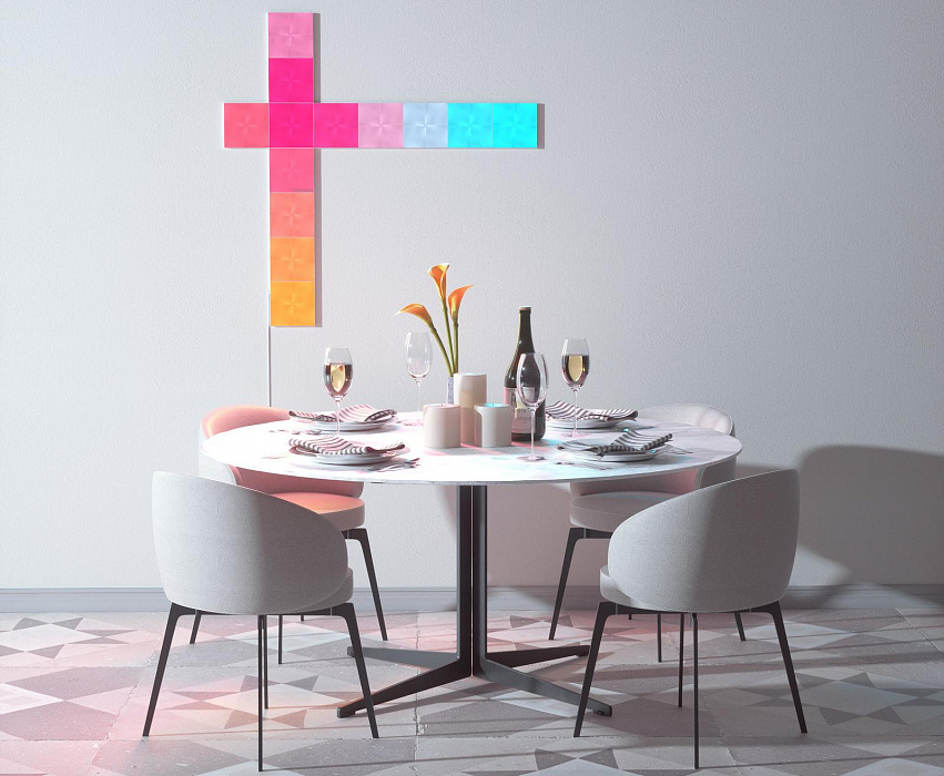 Светильник Nanoleaf Canvas Smarter Kit NL29-0002SW-9PK (9 панелей), 15 см купить в интернет-магазине icover