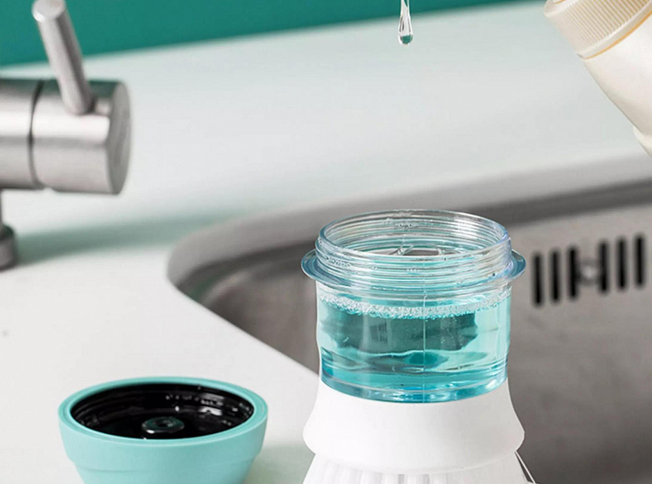 Щетка для мытья посуды Jordan & Judy Automatic Detergent Filling Pot Brush (White) купить в интернет-магазине icover