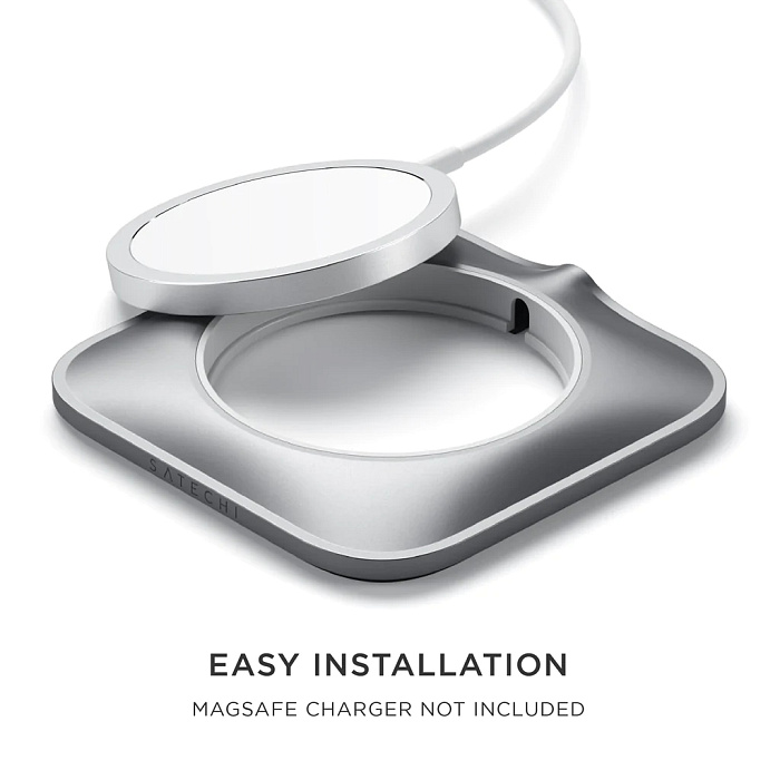 Держатель Satechi Aluminum Dock Enclosure (ST-AMCCM) для зарядного устройства Magsafe (Space Grey) купить в интернет-магазине icover
