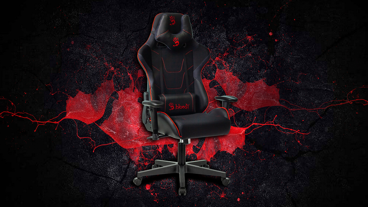 Игровое кресло A4Tech Bloody GC-400 (Black/Red) купить в интернет-магазине icover