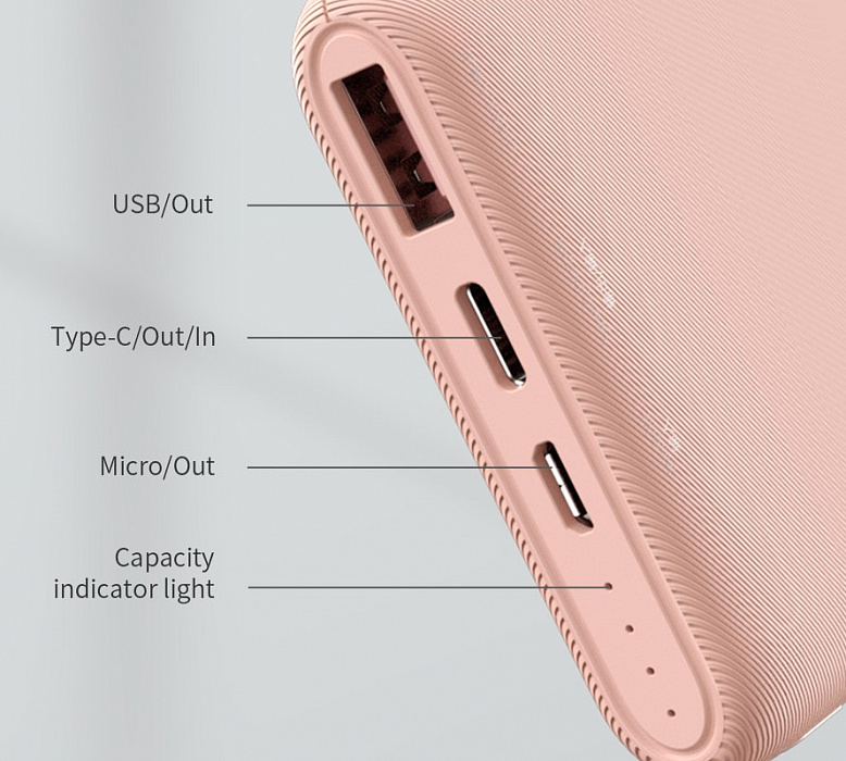 Внешний аккумулятор Baseus 10000mAh 18W PPDML-04 Quick Charge (Pink) купить в интернет-магазине icover