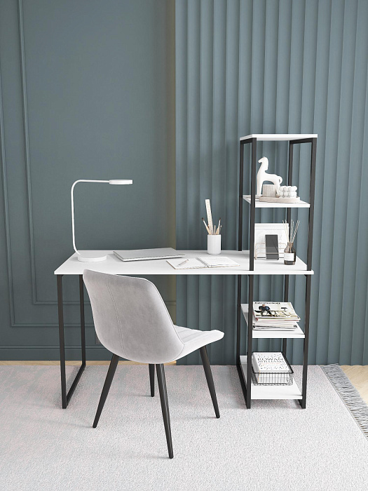 Стол-стеллаж лофт RIDBERG MEMPHIS (White/Black) купить в интернет-магазине icover