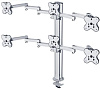 Кронштейн ErgoFount BTFS-603G для 6 мониторов 24'' (Silver) купить в интернет-магазине icover