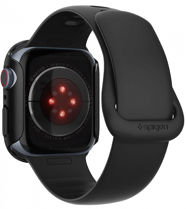 Чехол Spigen Thin Fit (ACS04174) для Apple Watch Series 7 45 mm (Black) купить в интернет-магазине icover