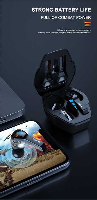 Игровые беспроводные наушники Lenovo HQ08 (Black) купить в интернет-магазине icover