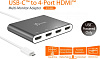 Переходник j5create JCA366 USB-C to 4xHDMI (Silver) купить в интернет-магазине icover