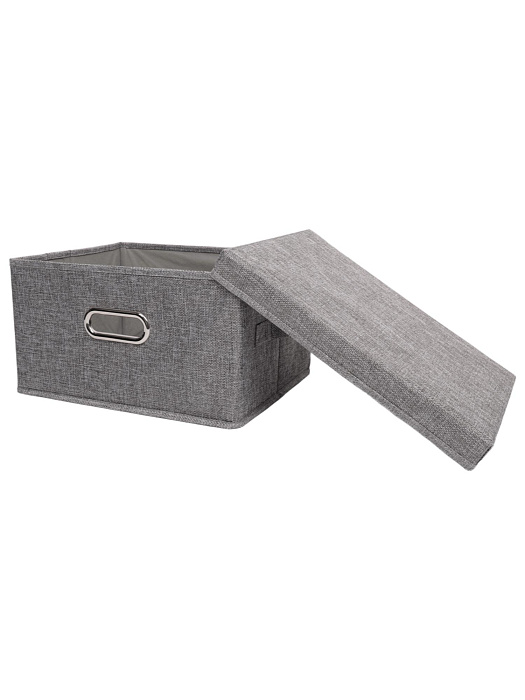 Коробка для хранения вещей тканевая Ridberg 32 х 24 х 18 см (Grey) купить в интернет-магазине icover