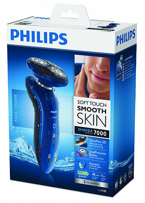 Philips SensoTouch 7000 (RQ1145/16) - электробритва (Blue) купить в интернет-магазине icover