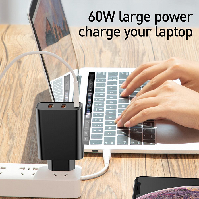 Сетевое зарядное устройство Baseus Speed PPS Quick Charger Type C CCFS-G01 (Black) купить в интернет-магазине icover