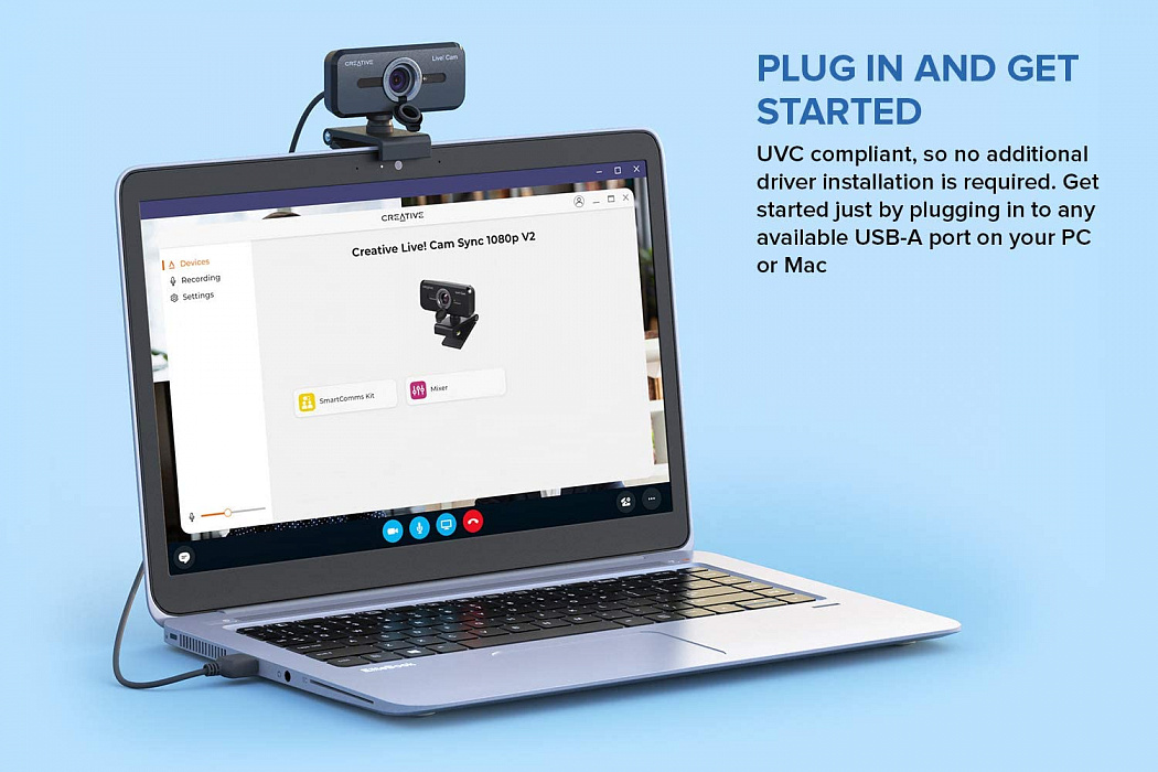 Веб-камера Creative Live Cam Sync V2 (Black) купить в интернет-магазине icover