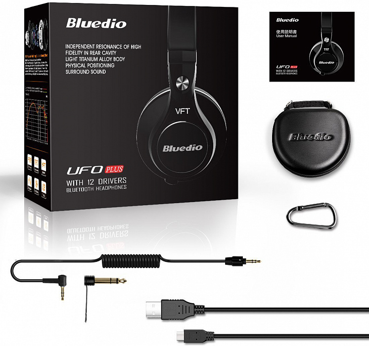 Bluetooth-наушники с микрофоном Bluedio UFO U Plus (Black) купить в интернет-магазине icover