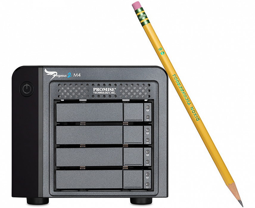 Promise Pegasus2 M4 4TB incl Thunderbolt Cable (F40PR4M01000000) - сетевое хранилище (Black) купить в интернет-магазине icover