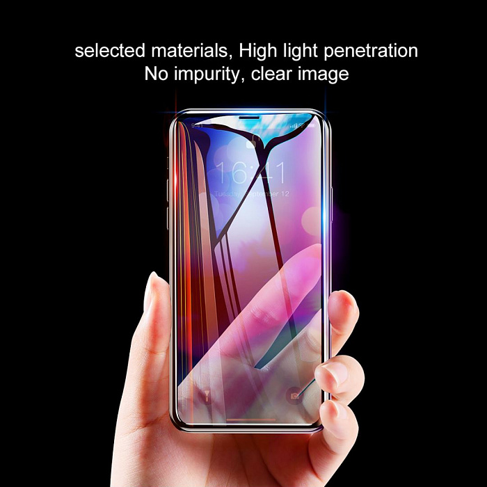 Защитное стекло Baseus Curved-Screen Protector 0.23mm (SGAPIPH65-PE01) для iPhone Xs Max (Black) купить в интернет-магазине icover