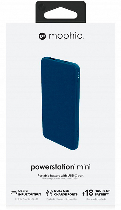 Внешний аккумулятор Mophie Powerstation Mini (401102978) USB-C 5000 mAh (Navy) купить в интернет-магазине icover