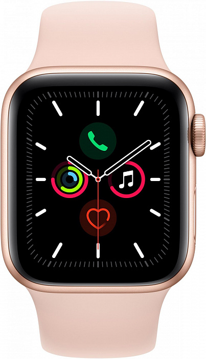 Умные часы Apple Watch Series 5 40mm Sport Band MWV72RU/A (Gold/Pink) купить в интернет-магазине icover