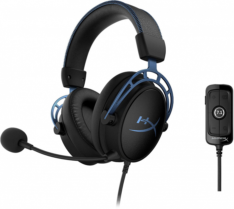 Игровые наушники HyperX Cloud Alpha S HX-HSCAS-BL/WW (Black/Blue) купить в интернет-магазине icover