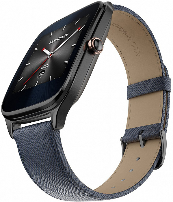 Смарт-часы Asus ZenWatch 2 (WI501Q(BQC)-2LBLU0014) Sparrow + Leather Strap Blue купить в интернет-магазине icover