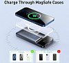 Внешний аккумулятор Baseus Magnetic Wireless Charging 10000mAh PPMT-03 (Blue) купить в интернет-магазине icover