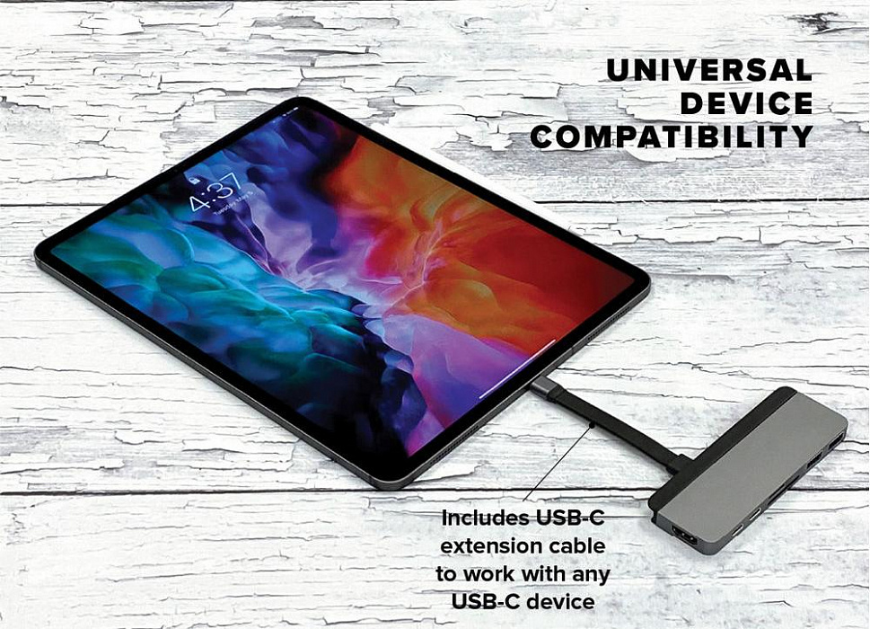 USB-хаб HyperDrive DUO 7-in-2 HD28C (Space Grey) купить в интернет-магазине icover