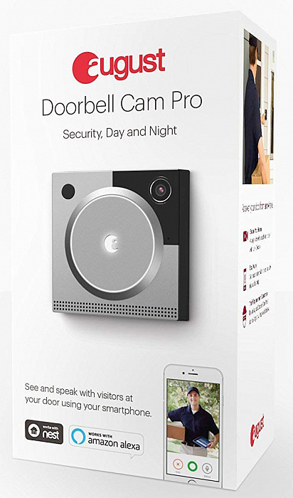 Умный дверной звонок August Doorbell Cam Pro 2 AUG-AB02-M02-G02 (Dark Gray) купить в интернет-магазине icover