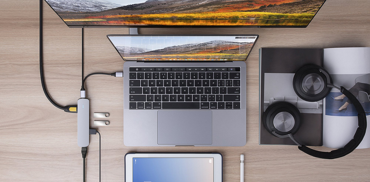 USB-хаб HyperDrive 6-in-1 USB-C (Silver) купить в интернет-магазине icover