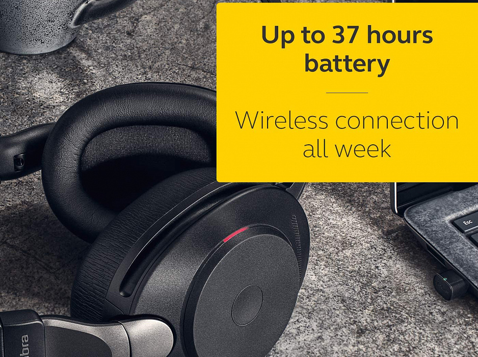 Гарнитура Jabra Evolve2 85 Link380c UC Stereo 28599-989-899 (Black) купить в интернет-магазине icover