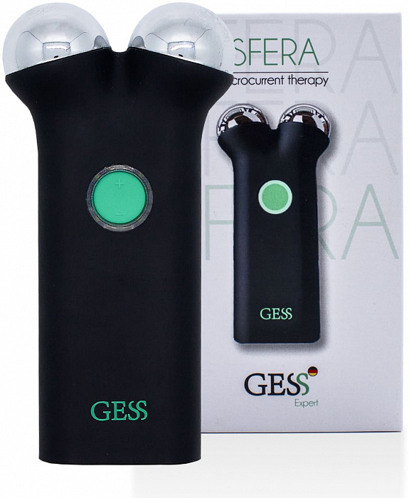 Микротоковый массажер для лица GESS Sfera (Black) купить в интернет-магазине icover