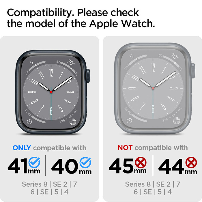 Чехол Spigen Liquid Crystal (ACS04195) для Apple Watch 40/41mm (Clear) купить в интернет-магазине icover