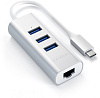 USB-концентратор Satechi Aluminum USB 3.0 Hub & Ethernet ST-TC2N1USB31AS (Silver) купить в интернет-магазине icover