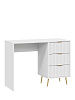 Стол письменный RIDBERG LUGANO 3Я (White/Gold) купить в интернет-магазине icover