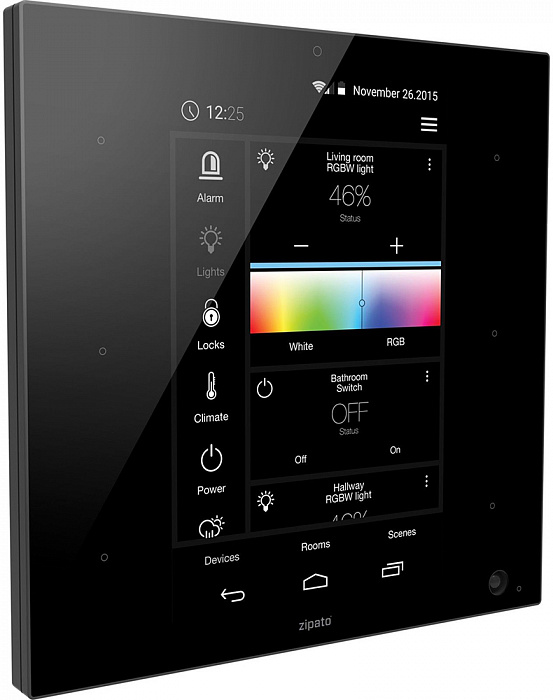 Zipato ZipaTile Smart Home Assistant - настенная панель управления (Black) купить в интернет-магазине icover
