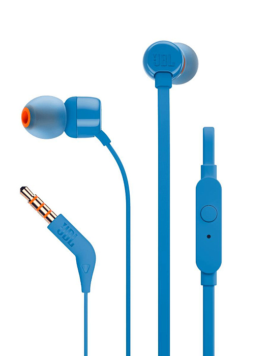 Проводные наушники JBL T110 (Blue) купить в интернет-магазине icover