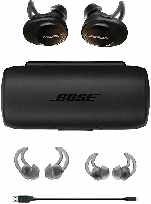 Bluetooth-наушники Bose SoundSport Free с микрофоном (Black) купить в интернет-магазине icover
