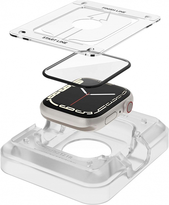 Защитное стекло Spigen ProFlex EZ Fit (AFL04052) для Apple Watch series 7 41mm (Black) купить в интернет-магазине icover