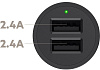 Автомобильное зарядное устройство Belkin BoostUp 2-Port Car Charger F8J221bt04-BLK (Black) купить в интернет-магазине icover