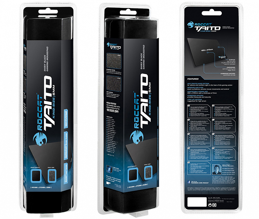 Roccat Taito Kingsize (ROC-13-062) 5 мм - коврик для мыши (Black) купить в интернет-магазине icover