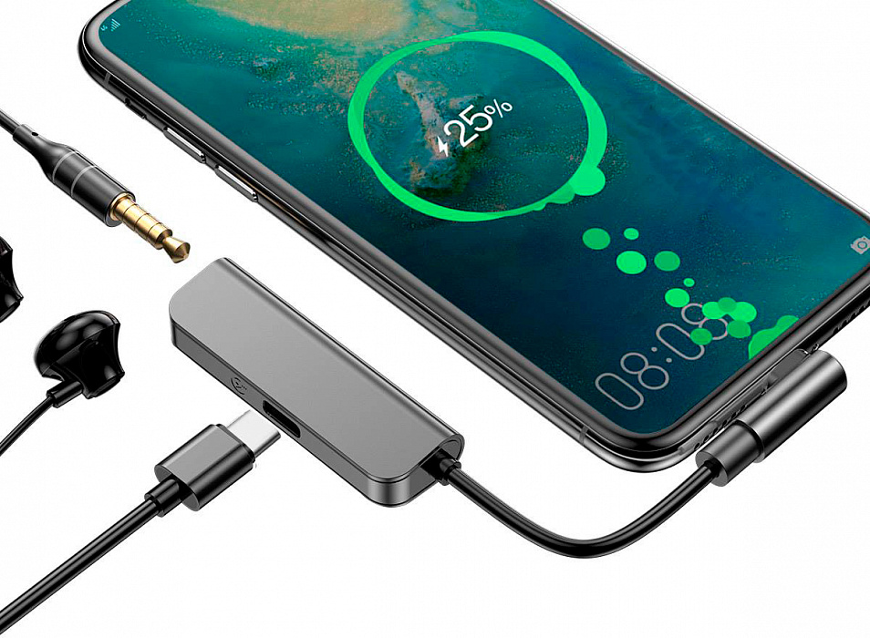 Переходник Baseus L53 USB-C/3.5mm CATL53-01 (Black) купить в интернет-магазине icover