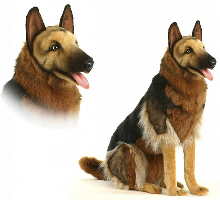 Hansa Немецкая овчарка сидящая (3791) - мягкая игрушка купить в интернет-магазине icover